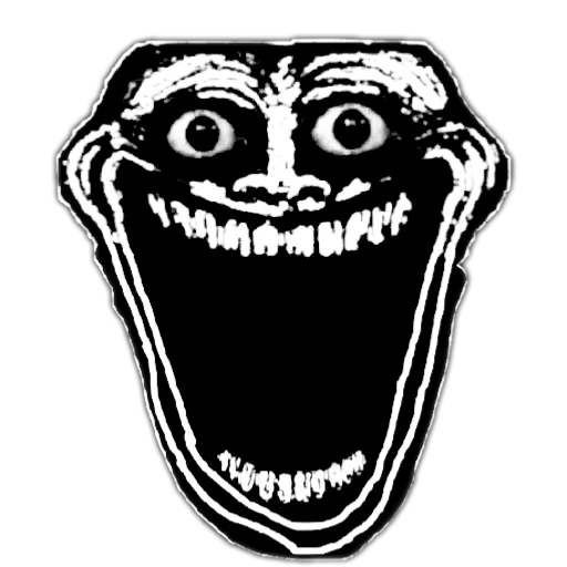 Стикер trollface creepy