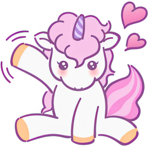 Стикер Единорожек