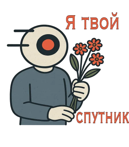 Стикер Спутник