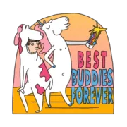 Стикер Unicorn my best friend