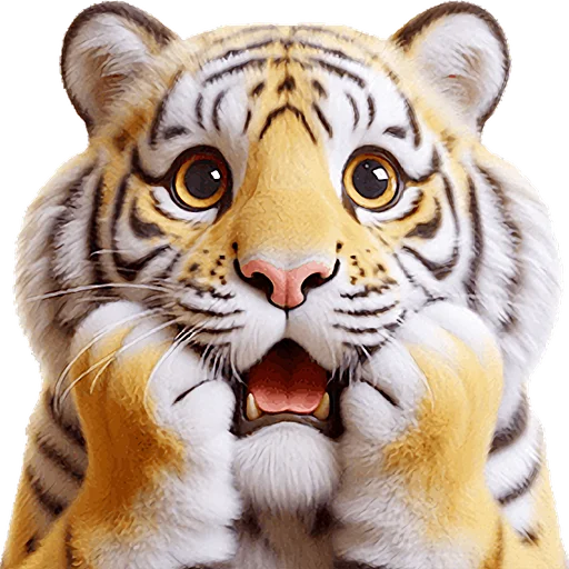 Стикер Милый тигр