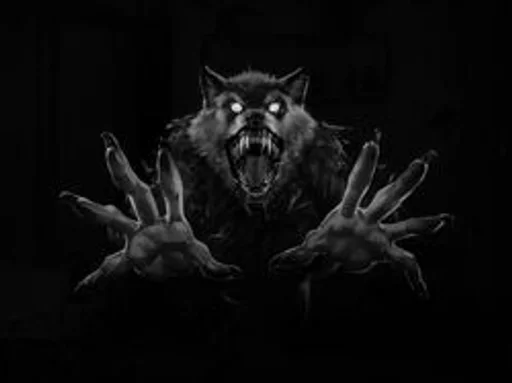 Стикер Волк из новеллы Зайчик