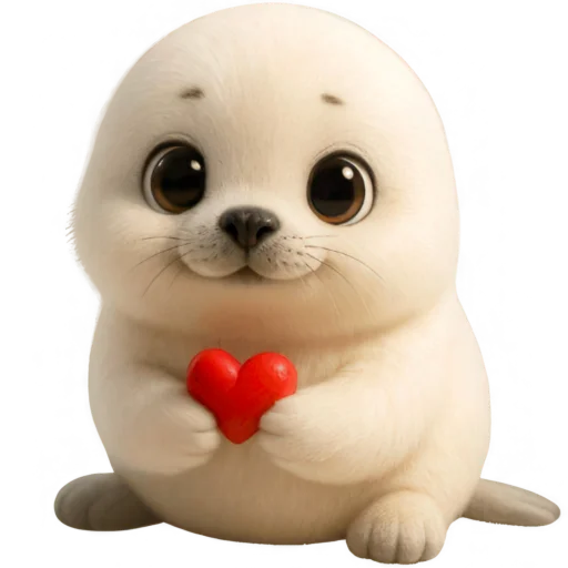 Стикер Белый тюлень