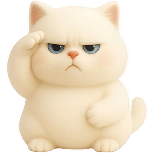 Стикер Белый Пушистик