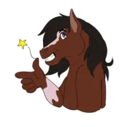 Стикер Wild Horse and Dog