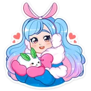 Стикер Зимняя Долли