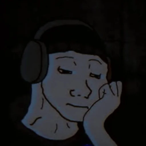 Стикер Wojak, The Feels Guy