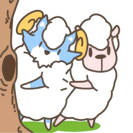 Стикер Волк и Овечки