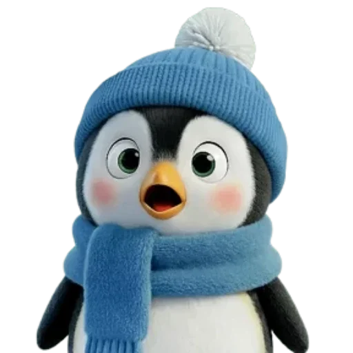 Стикер Новогодний Пингвин