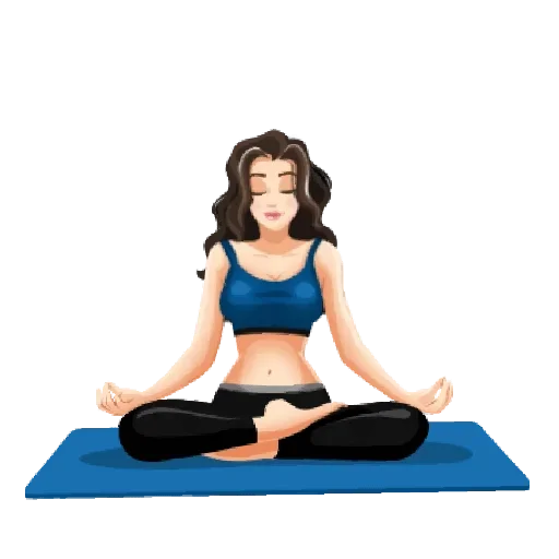 Стикер Yoga Exercices