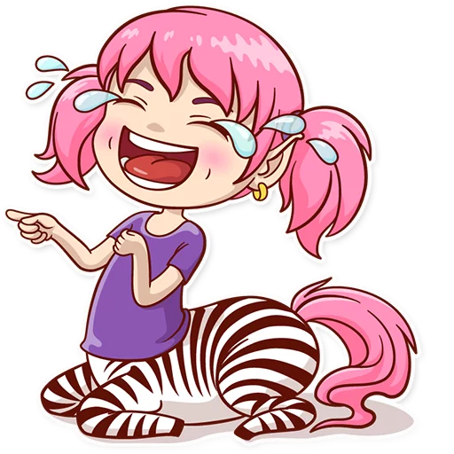 Стикер Zebra Girl