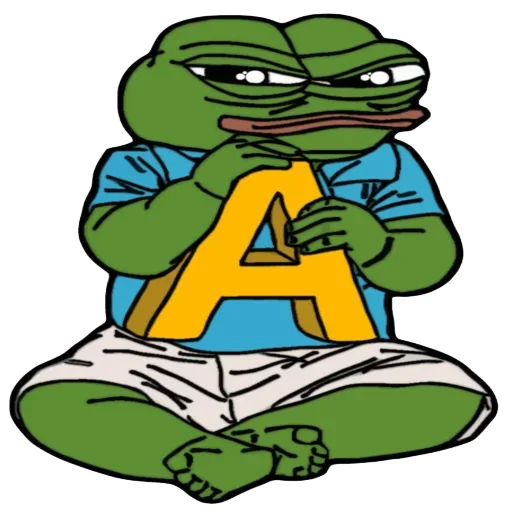 Стикер Alphabet with Pepe