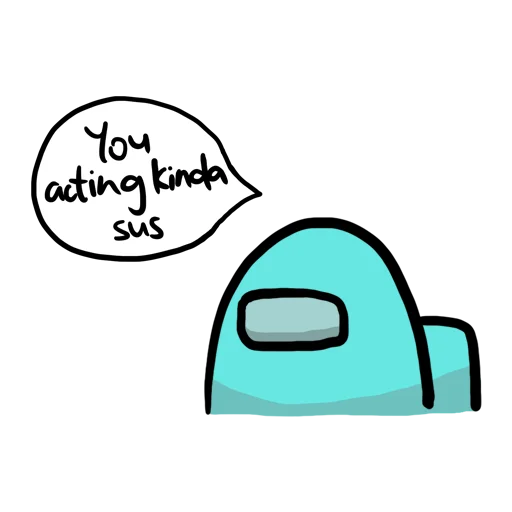 Стикер Among us meme