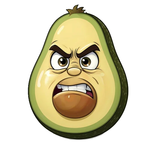 Стикер злые овощи