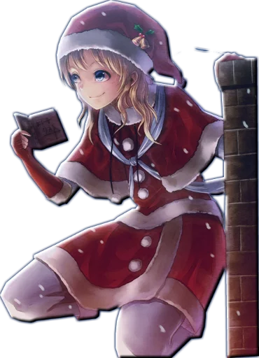 Стикер Новогодние анимешки