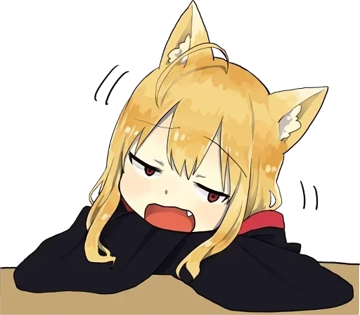 Стикер little fox kitsune