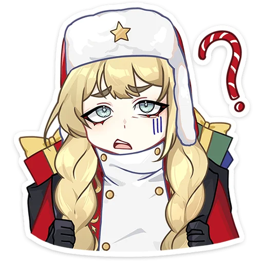 Стикер Новогодний посыльный Аня