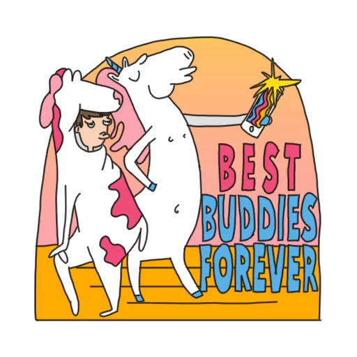 Стикер Best Friend Of Unicorn