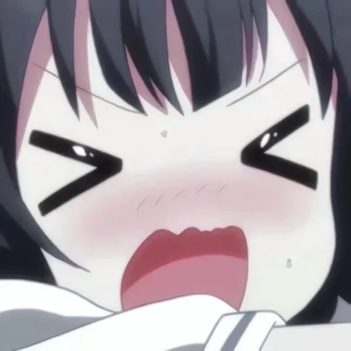 Стикер black anime girl