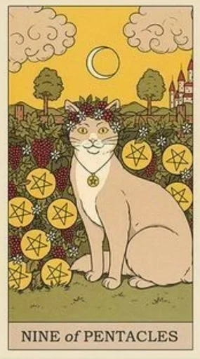 Стикер Карты Таро с котиками