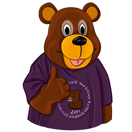 Стикер Чеховский Мишка