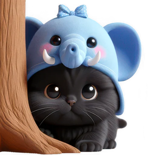 Стикер Пушистый слоник