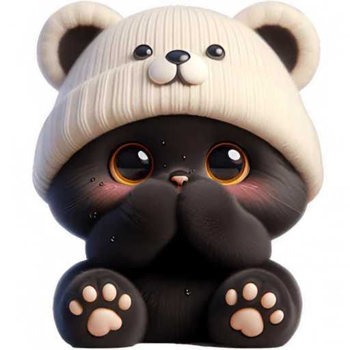 Стикер Мишка котик