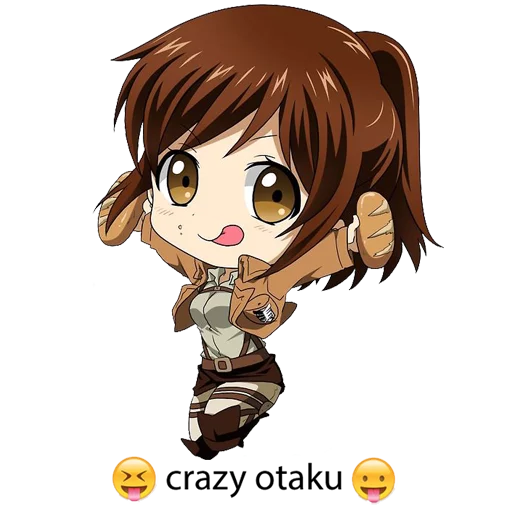 Стикер "attack on titan"😝crazy otaku😛