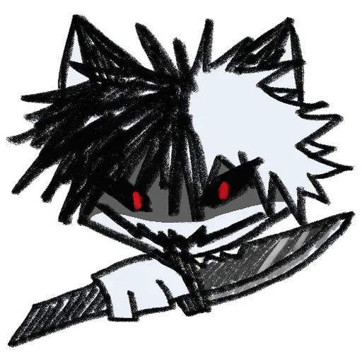 Стикер cursed cat