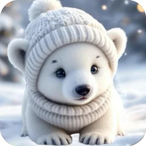Стикер Зимние животные