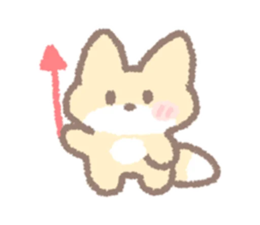 Стикер лисенок