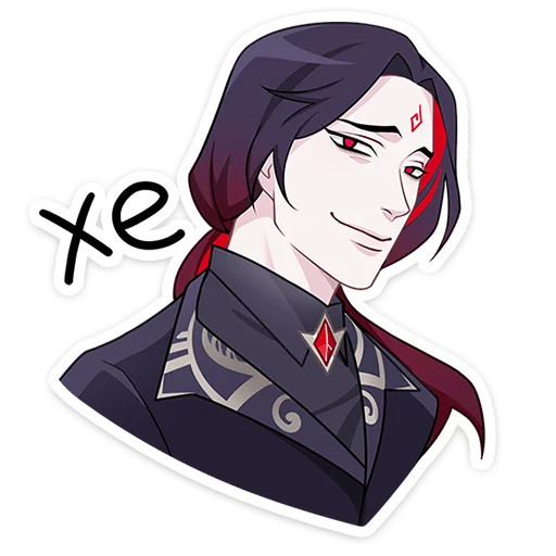 Стикер Тёмный Инь