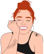 Стикер Девушки в рисунках