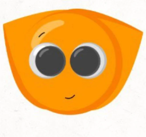 Стикер кот оранжевый