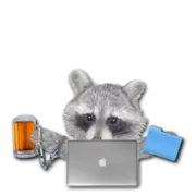 Стикер famous racoon