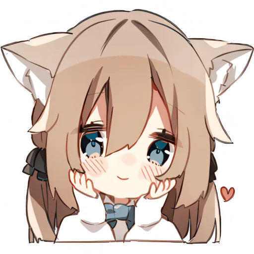 Стикер Пушистая кошкодевочка