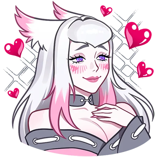 Стикер Лисий тандем Мари и Минто Без Текста