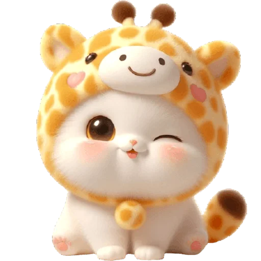 Стикер Пушистый жираф