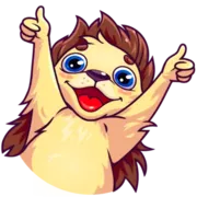 Стикер Голубоглазый Ёжик