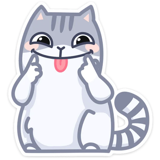 Стикер Серый Персик