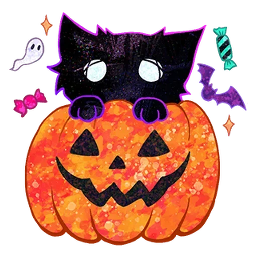 Стикер Halloween Space Cat 🎃