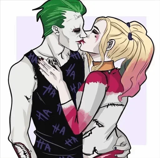 Стикер joker and harley love story