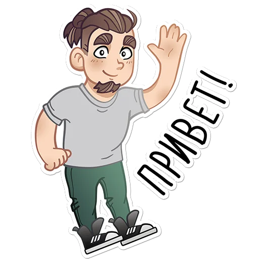 Стикер Кеша-тестировщик