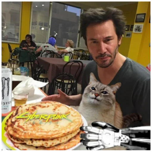 Стикер Киану такой лапочка