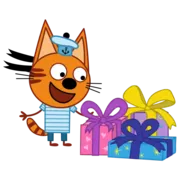 Стикер Три кота. Зима