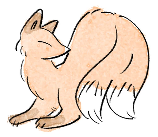 Стикер Kitsune friend