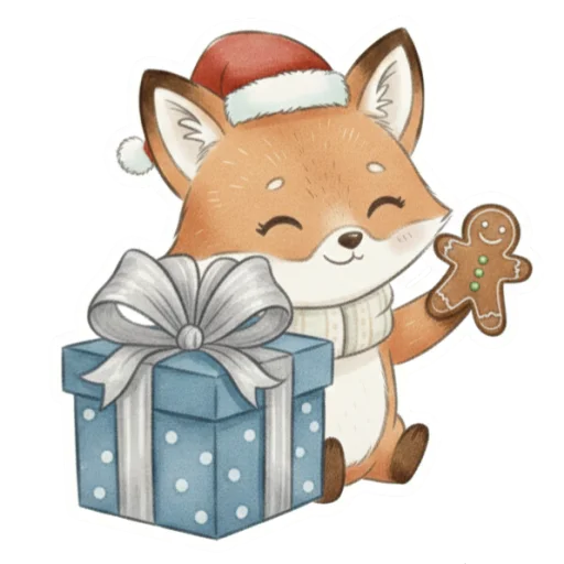 Стикер лисенок