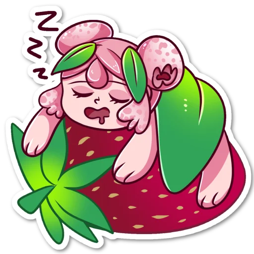 Стикер Клубничная Моти-Тян
