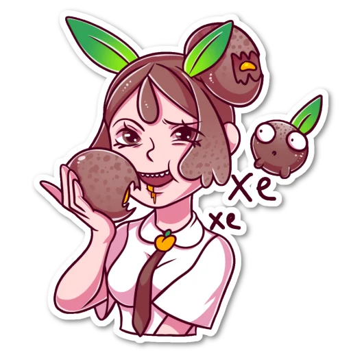 Стикер Шоколадная Моти-Тян