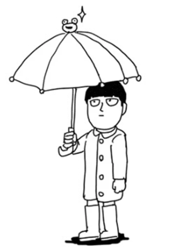 Стикер mob psycho 100 manga
